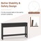 Costway 60" Console Table Retro Entryway Sofa Table with 4 Drawers & Open Shelf Hallway Cream White/Black